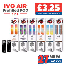 IVG Air Pods Prefilled Replacement Pods | 20mg | 4 in 1 Pods | 2x Pods Refills