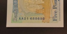 UNC AA01 First Run £5 Five
