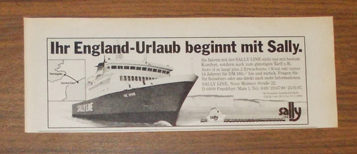 Rare advertising sally ferries - advertising,