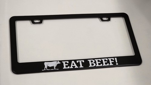 Eat beef license plate frame - beef!,