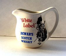 miniature dewar's white label scotch whisky  water jug white no makers mark VGC