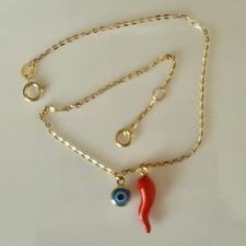 9ct Gold Italian bracelet evil