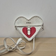 Dr Martens Red Heart White Leather Wedding Bride Hen Do Shoulder Bag Crossbody