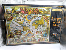 vintage new and sealed, Antique World Map, Waddingtons, 1250 Pieces, Puzzle,