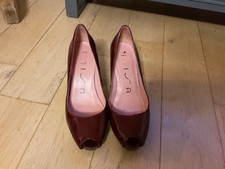 Unisa Leather Peep-toe Court Shoes. Size Uk 4