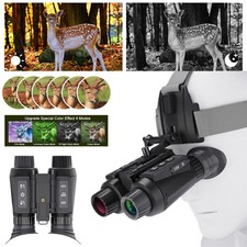 NV8300 8X Zoom IR Night Vision Binoculars 3D 4K Head Mounted Goggles Hunting