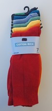 Mens Socks  7 Pairs colour Red