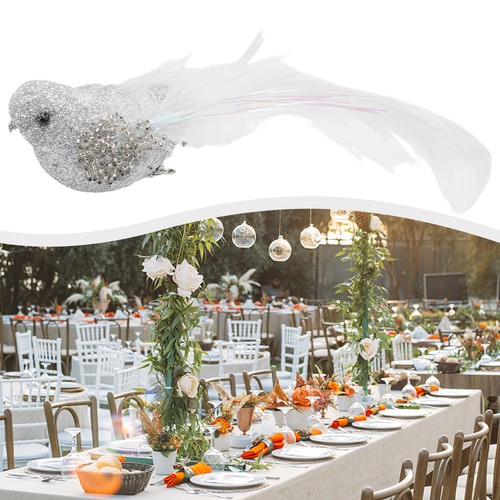 Whimsical feathered doves - feathered,