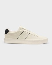 BOSS Orange Aiden Tenn Mens Faux-Leather Trainers with Plain and Grained