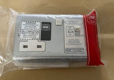 MK K6304BSS 13A 30mA 1 Gang Double Pole RCD Passive Sentry Socket. Please Read.