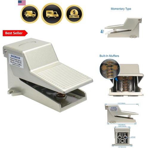 Pneumatic foot pedal valve - foot,