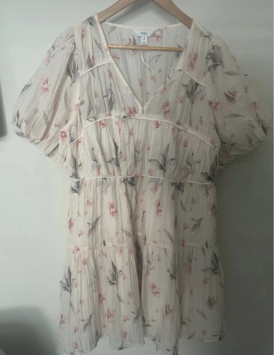 Ecru mix floral v - m&s, v-neck