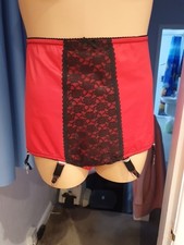 Red/Black Suspender Pants Size 3XL