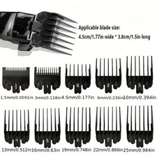 10X Hair Clipper Comb Guide Trimmer Guards Attachment 1.5 to 25mm For WAHL