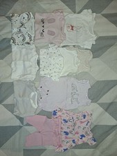 Newborn Clothes Bundle Sleepsuits T Shirts Rompers Outfit Matalan Next TU Baby