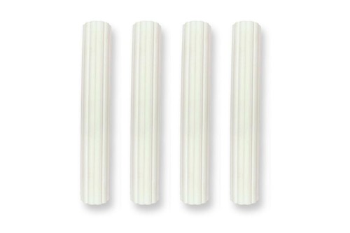 Plastic white hollow pillars - hollow,