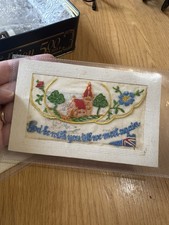 Antique WW1 Embroidered Silk