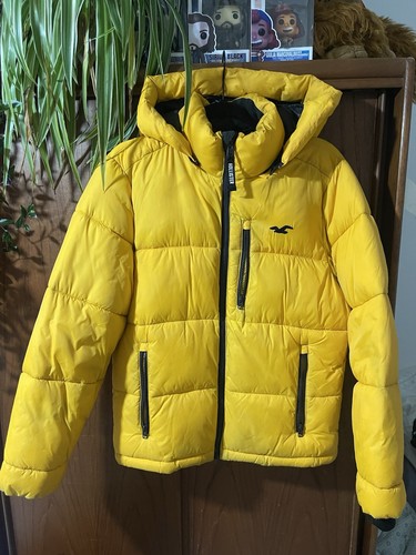 Yellow hollister puffer - puffer, jacket