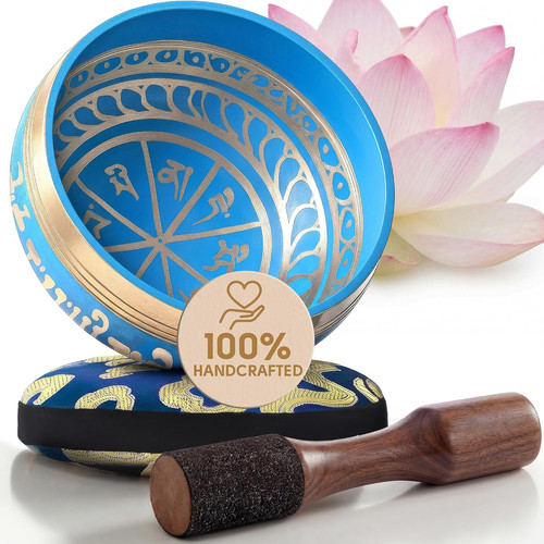 Tibetan singing bowl set - bowl, –