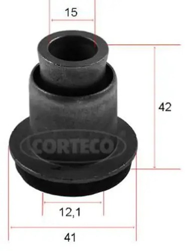 Wishbone bush rear - bush, axle