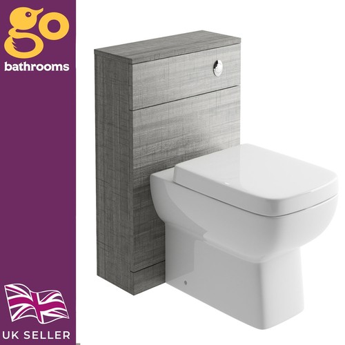 Newton grey oak bathroom - grey, wc