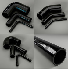 Black Silicone Elbows 45 90