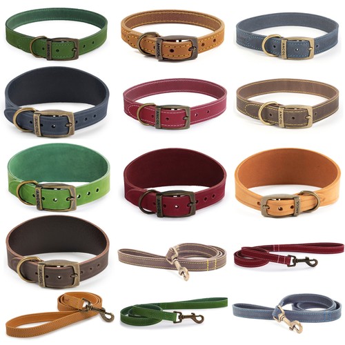 Leather dog collars ancol - leather,