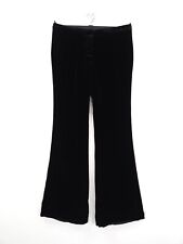 Serena Bute London Trousers Size 12 Black Velvet Flared Tailored Silk Blend