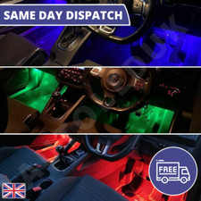 Volkswagen VW Scirocco BRIGHT LED COLOURED FOOTWELL KIT - GREEN BLUE PINK RED