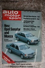 Auto Motor Sport 10/78 * Ford