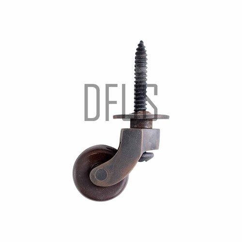 32mm solid brass - brass, castor