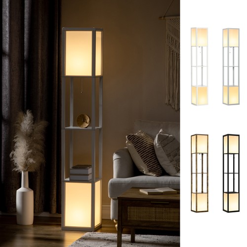 Floor lamp with shelves and - floor,