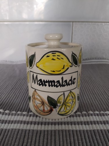 Retro ceramic marmalade pot - retro,