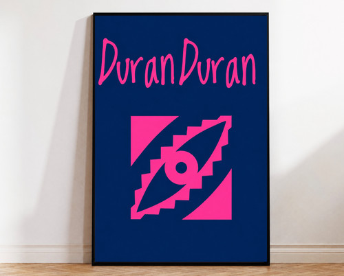 Duran poster navy - a4,
