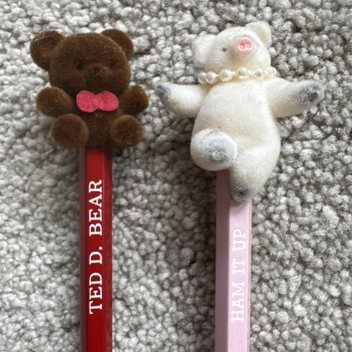 Vintage bear pencil - , toppers