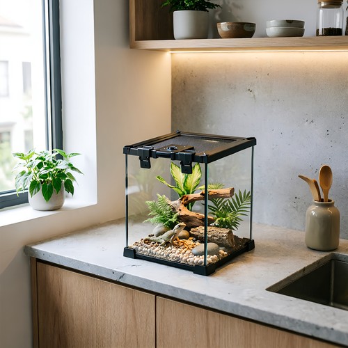 Glass reptile terrarium - reptile,