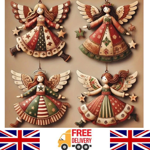 4pcs vintage angel wooden - vintage,