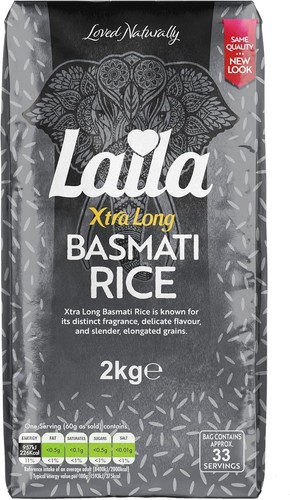 Laila extra long basmati rice - long,