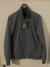 Fred Perry Brentham Jacket Sky Blue/Grey Medium Brand New With Tags