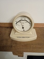 Vintage Art Deco Rototherm White Bakelite Desk Coldrator Thermometer  industrial