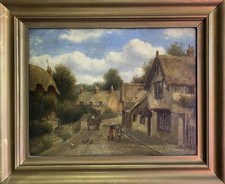 ANTIQUE OIL PAINTING Primitive