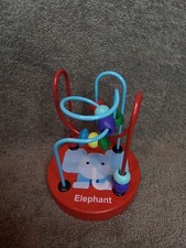 Mini Beads Maze Wooden Game Toy for Toddlers Kids Baby Educational 11.5cm