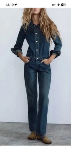 Zara denim jumsuit boilersuit - denim,