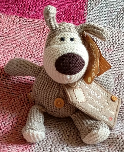 Boofle knitted puppy soft toy - knitted,