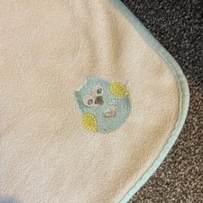 White + Blue embroidered owl