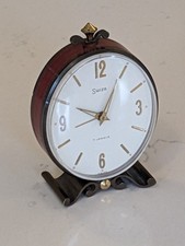 Vintage Swiza Oval Retro Shaped Alarm Clock - working