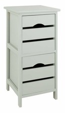 Home 2 Drawer Wooden Storage Unit - Grey