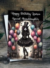 Gothic Birthday Card Goth Girl