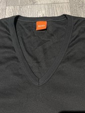 BOSS Hugo Genuine Boss Men's Slim Fit V-Neck T-Shirt Black Size XXL