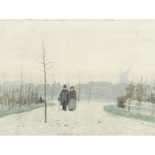 Anton mauve old couple park - couple, in